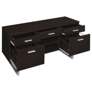Credenza Cappuccino de almacenamiento para oficina en casa de 5 cajones Lawtey