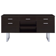 Credenza Cappuccino de almacenamiento para oficina en casa de 5 cajones Lawtey