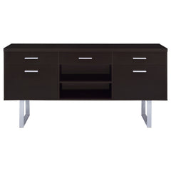 Credenza Cappuccino de almacenamiento para oficina en casa de 5 cajones Lawtey