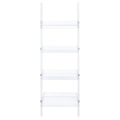Estantería de escalera acrílica Amaturo de 72 pulgadas y 4 estantes, transparente