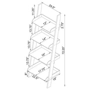 Estantería de escalera acrílica Amaturo de 72 pulgadas y 4 estantes, transparente