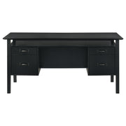 Goodson 64-inch 4-Drawer Double Pedestal Computer Desk Black