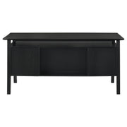 Goodson 64-inch 4-Drawer Double Pedestal Computer Desk Black