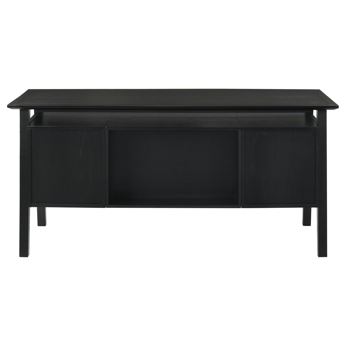 Goodson 64-inch 4-Drawer Double Pedestal Computer Desk Black