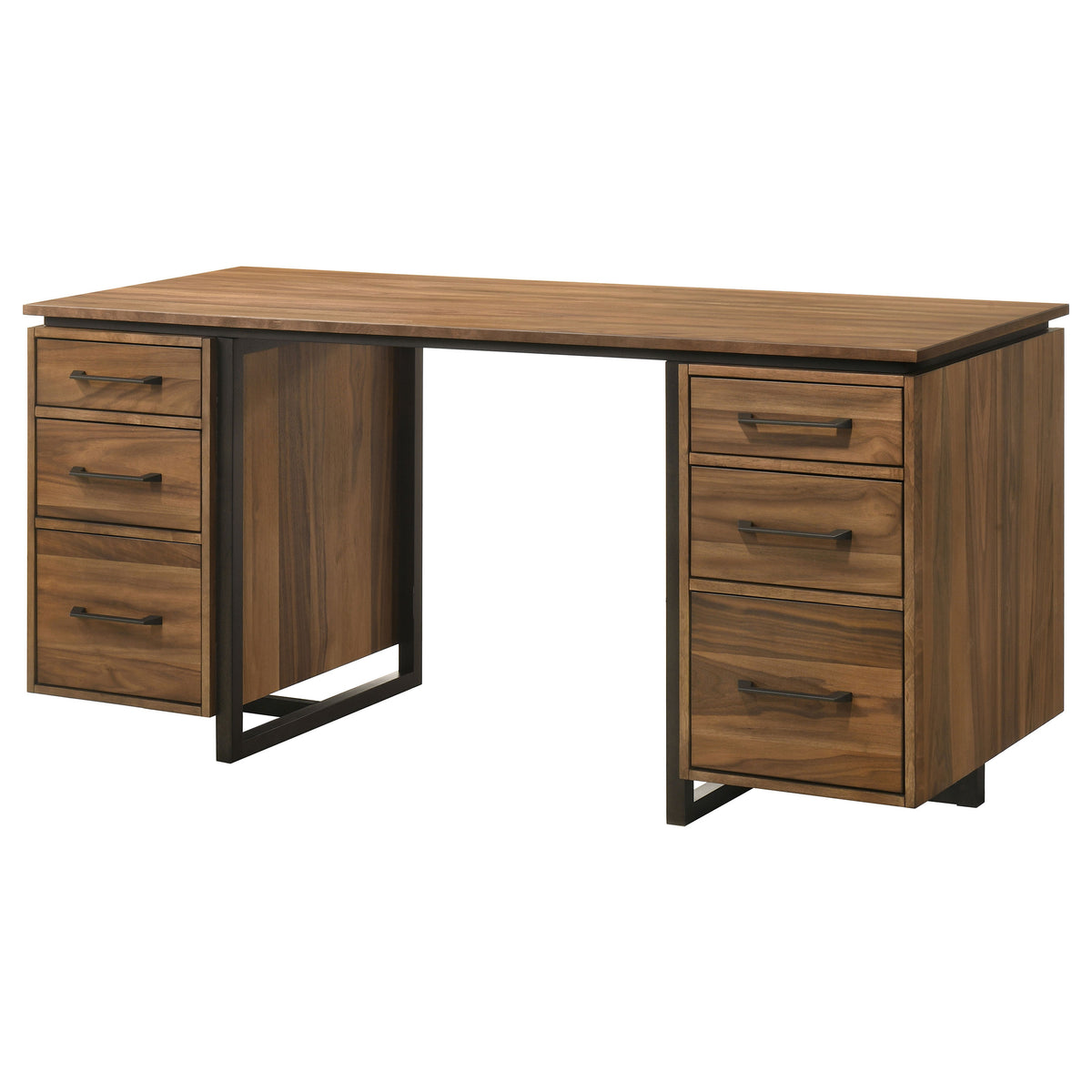 Berhalter 6-Drawer Double Pedestal File Computer Desk