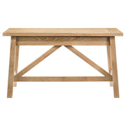 Fabian 54-inch 2-drawer Computer Writing Desk Distressed Light Brown