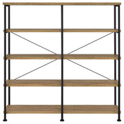 Analiese 63-inch 4-shelf Double Bookshelf Mango