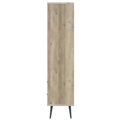 Maeve 70-inch 3-shelf Bookcase with Drawers Distressed Pine