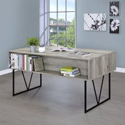 Escritorio Analiese de 63 pulgadas con 4 cajones, madera flotante gris