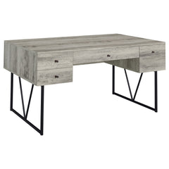 Escritorio Analiese de 63 pulgadas con 4 cajones, madera flotante gris