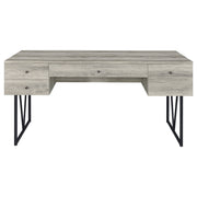 Escritorio Analiese de 63 pulgadas con 4 cajones, madera flotante gris