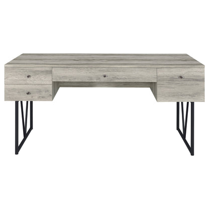 Analiese 63-inch 4-drawer Writing Desk Grey Driftwood