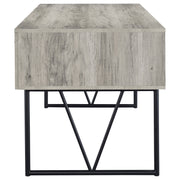 Escritorio Analiese de 63 pulgadas con 4 cajones, madera flotante gris