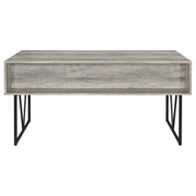 Escritorio Analiese de 63 pulgadas con 4 cajones, madera flotante gris