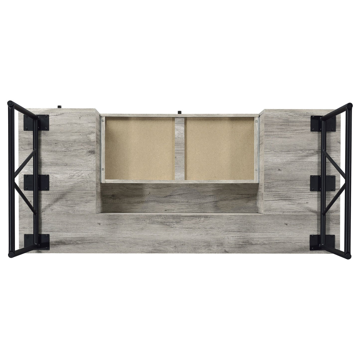 Analiese 63-inch 4-drawer Writing Desk Grey Driftwood
