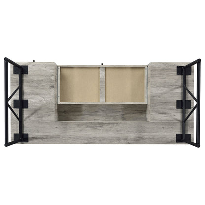 Analiese 63-inch 4-drawer Writing Desk Grey Driftwood