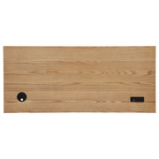 Vermes 55-inch 3-drawer Writing Desk with Power Outlet Light Ash