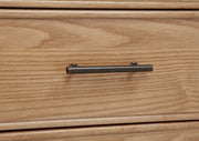 Vermes 55-inch 3-drawer Writing Desk with Power Outlet Light Ash