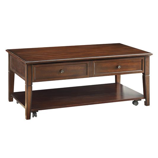 Traditional Rozene Lift-Top Coffee Table Stand Dark Cherry