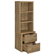 Librería Westpark de 3 estantes con USB y cajón con cerradura, color negro
