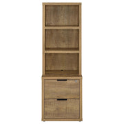 Librería Westpark de 3 estantes con USB y cajón con cerradura, color negro