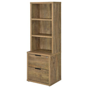 Librería Westpark de 3 estantes con USB y cajón con cerradura, color negro
