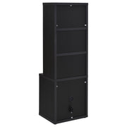 Librería Westpark de 3 estantes con USB y cajón con cerradura, color negro