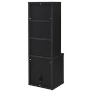 Librería Westpark de 3 estantes con USB y cajón con cerradura, color negro