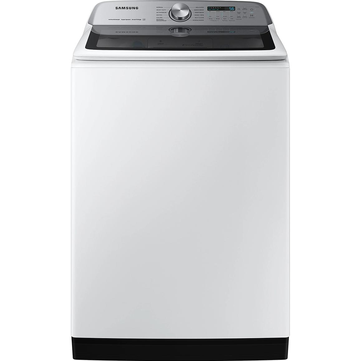  Samsung 5.1 cu. ft. Large Capacity Smart Top Load Washer with ActiveWave™ Agitator and Super Speed Wash WA51DG5505AW/US IMAGE 1