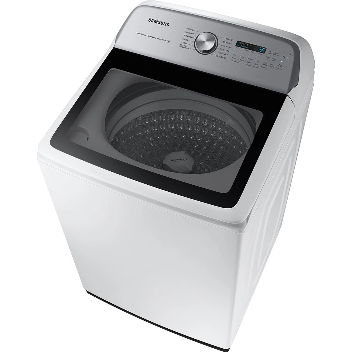  Samsung 5.1 cu. ft. Large Capacity Smart Top Load Washer with ActiveWave™ Agitator and Super Speed Wash WA51DG5505AW/US IMAGE 3