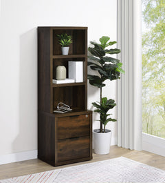 Librería Westpark de 3 estantes con USB y cajón con cerradura, color negro