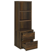 Librería Westpark de 3 estantes con USB y cajón con cerradura, color negro