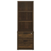 Librería Westpark de 3 estantes con USB y cajón con cerradura, color negro