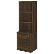 Librería Westpark de 3 estantes con USB y cajón con cerradura, color negro