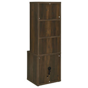 Librería Westpark de 3 estantes con USB y cajón con cerradura, color negro