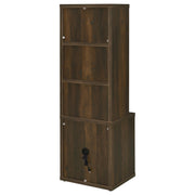 Librería Westpark de 3 estantes con USB y cajón con cerradura, color negro