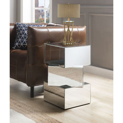 Mesa auxiliar cuadrada Dominic Glam de 20" de largo