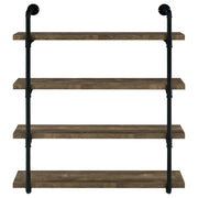 Elmcrest 39-inch 4-shelf Wall Bookshelf Rustic Oak