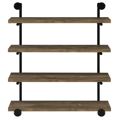 Elmcrest 39-inch 4-shelf Wall Bookshelf Rustic Oak