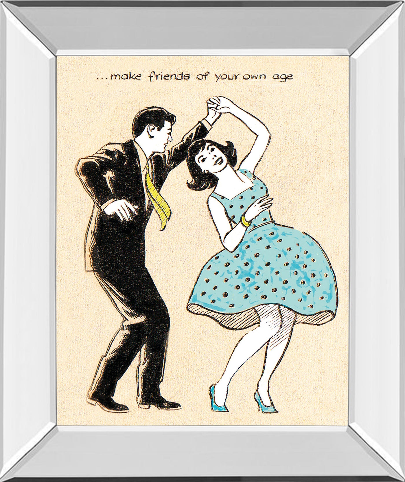 Mirrored Frame Make Friends Of Your Own Age By Roy Newby