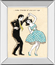 Mirrored Frame Make Friends Of Your Own Age By Roy Newby