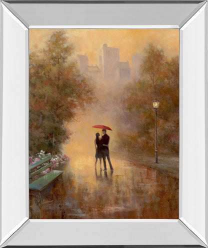 Mirrored Frame Walk In The Park I By T.C. Chiu