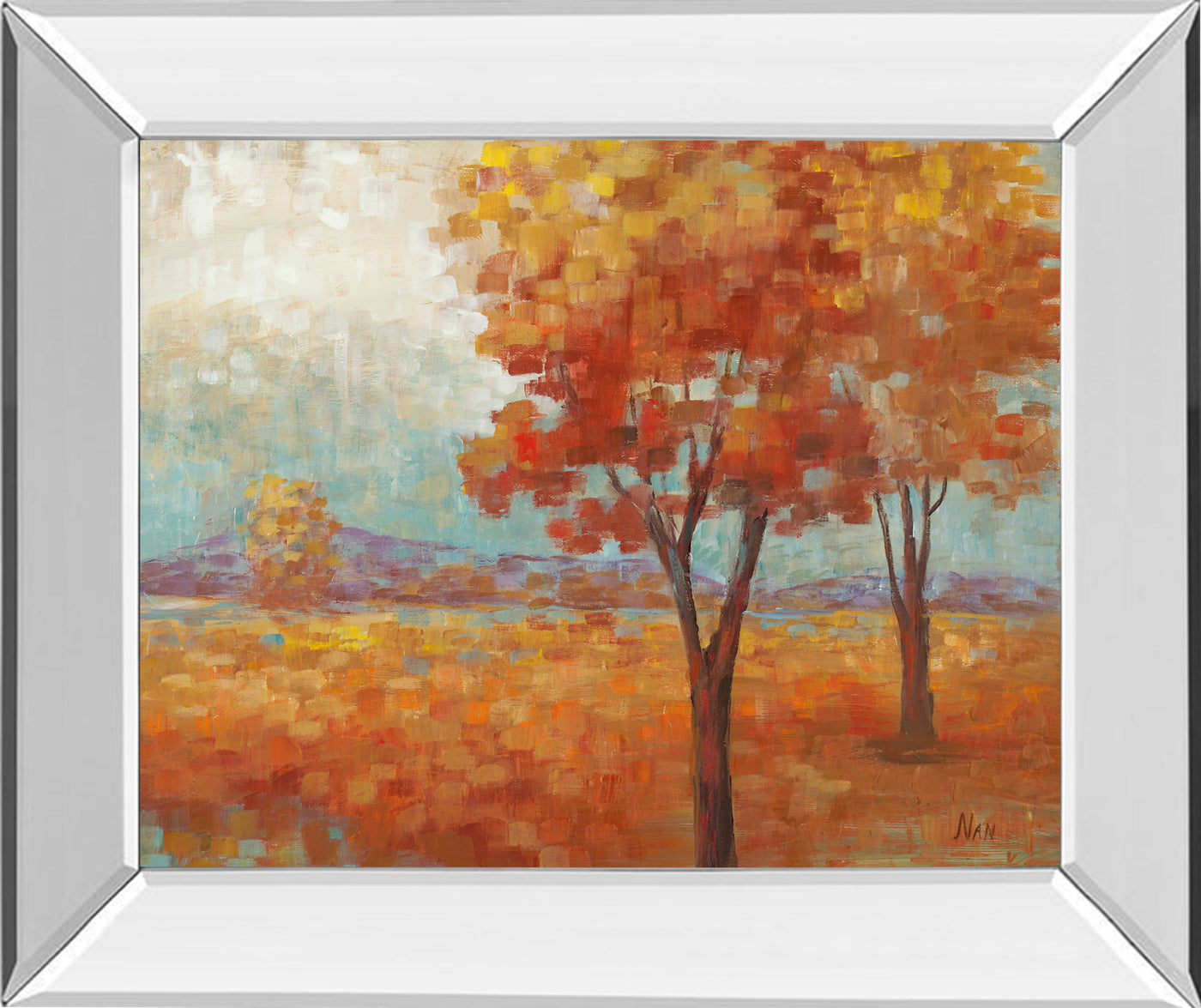 Mirrored Frame Distant Mountain II By Nan