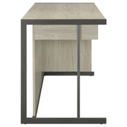 Escritorio para computadora Loomis de 60 pulgadas con 4 cajones, gris blanqueado