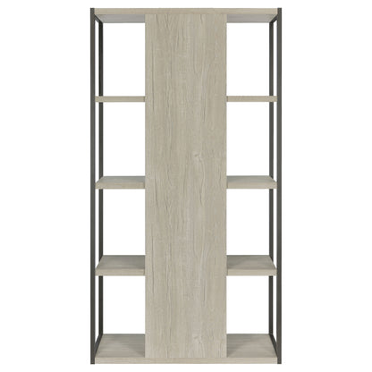 Loomis 72-inch 4-shelf Bookshelf Whitewashed Grey