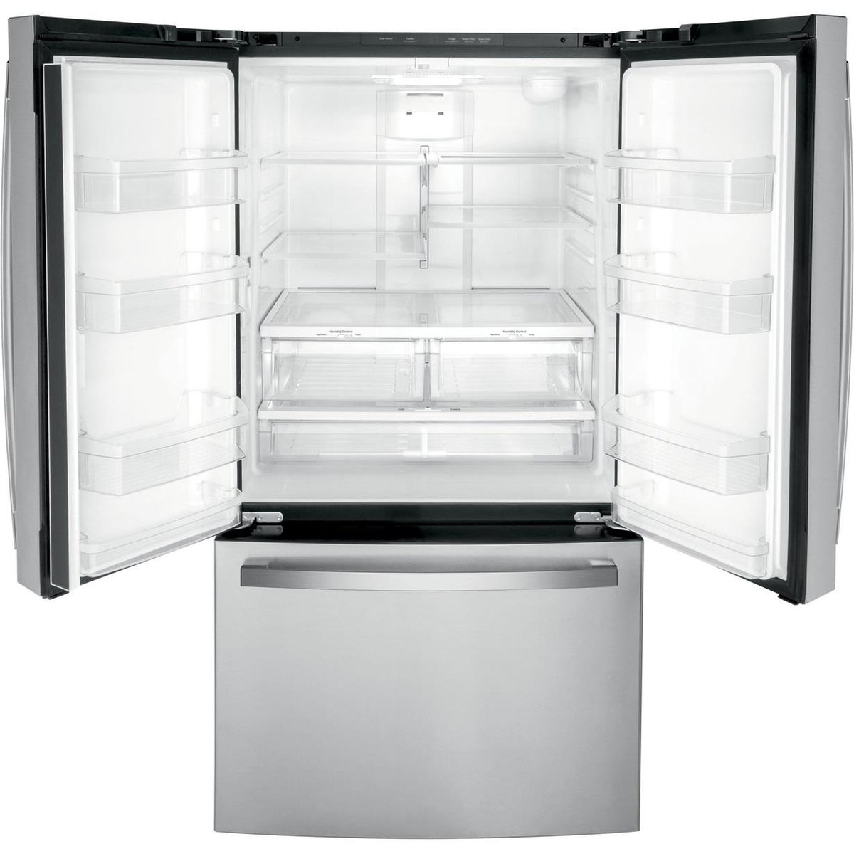  GE 36-inch, 21.9 cu.ft. Counter-Depth French 3-Door Refrigerator with Interior Ice Maker GWE22JYMFS IMAGE 2