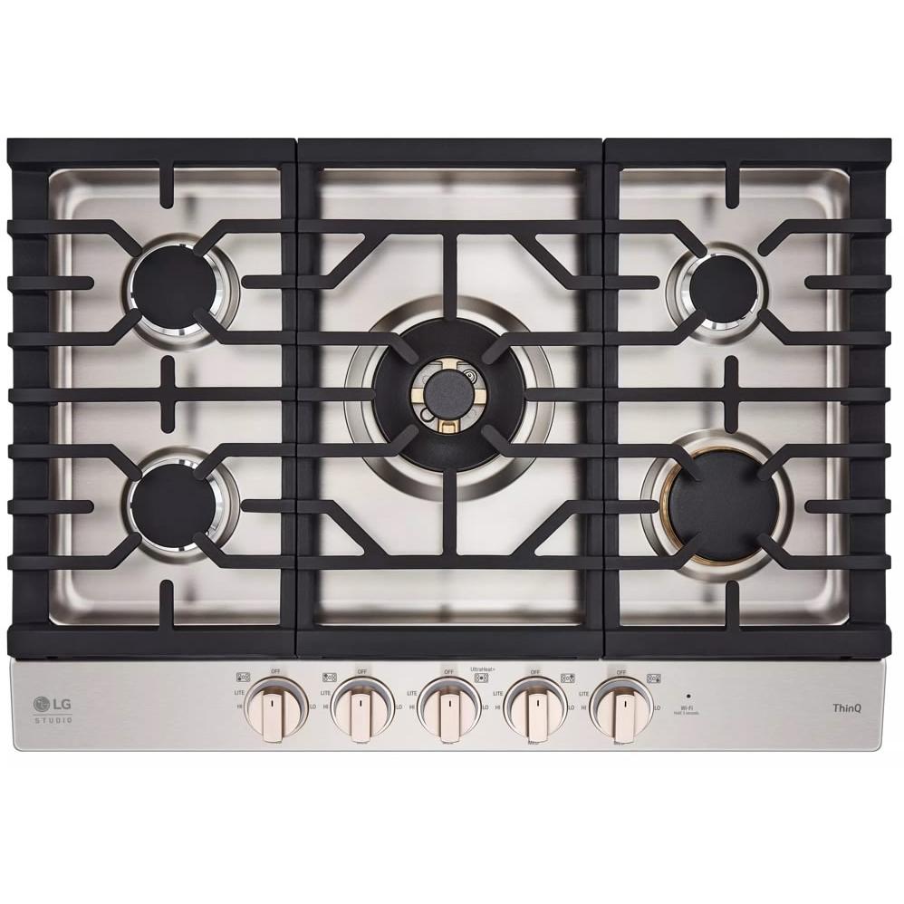 LG STUDIO 30-inch Built-in Gas Cooktop with UltraHeat™ Dual Burner CBGS3028N IMAGE 1