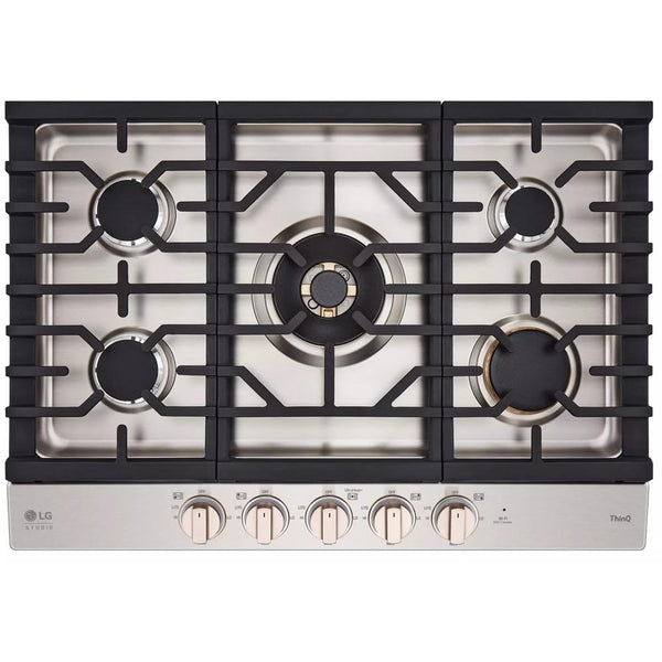 LG STUDIO 30-inch Built-in Gas Cooktop with UltraHeat™ Dual Burner CBGS3028N