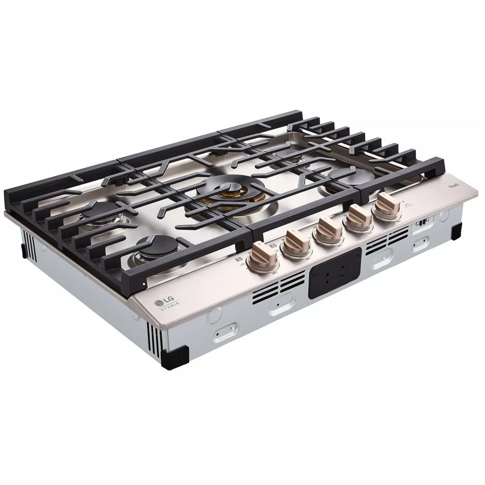  LG STUDIO 30-inch Built-in Gas Cooktop with UltraHeat™ Dual Burner CBGS3028N IMAGE 3