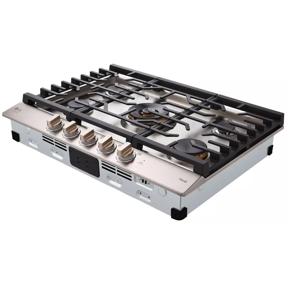  LG STUDIO 30-inch Built-in Gas Cooktop with UltraHeat™ Dual Burner CBGS3028N IMAGE 4